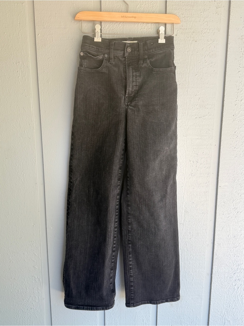 Madewell the perfect vintage Wide-Leg‎ Jeans women’s 24 black denim